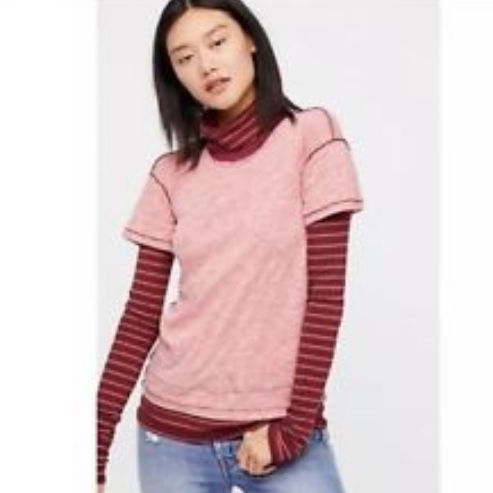 Free People Piper Twofer Turtleneck Long Sleeve - Picture 3 of 5
